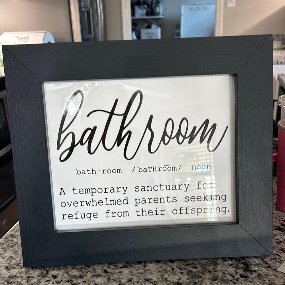 Framed Bathroom Definition Art